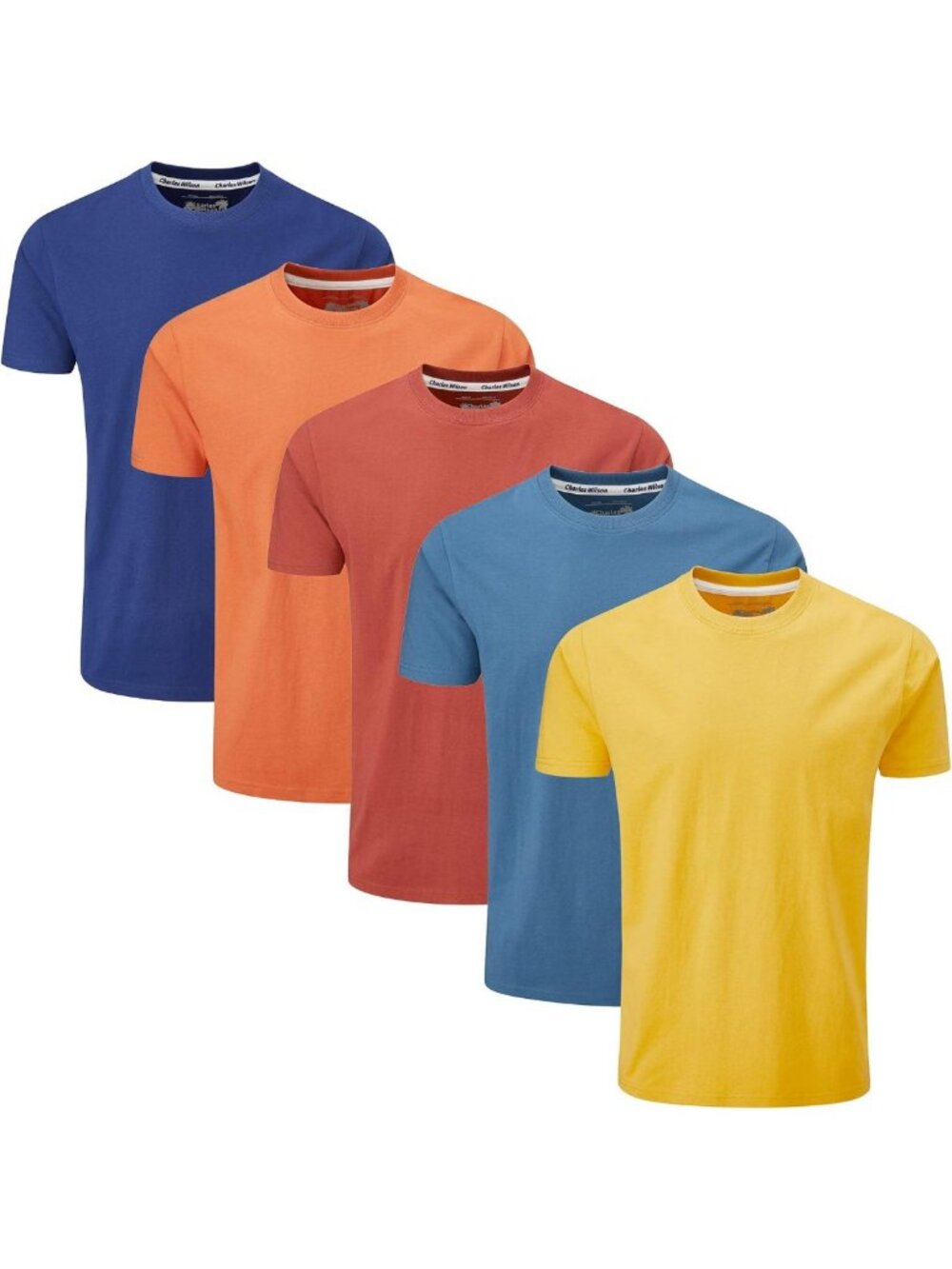 Charles Wilson Men's 5 Pack Crew Neck T-Shirt